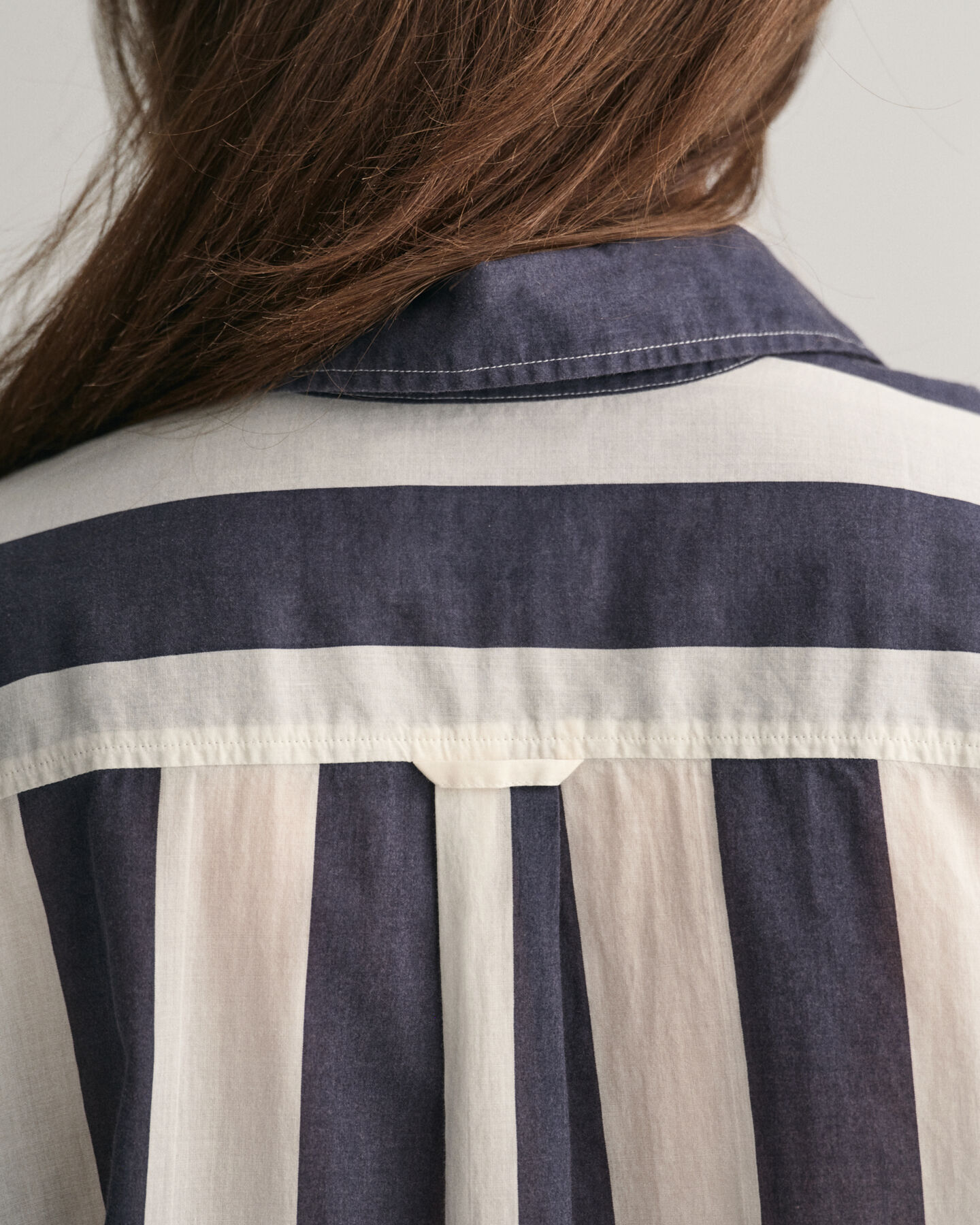 Relaxed Fit Bluse mit Sonnenschirmstreifen