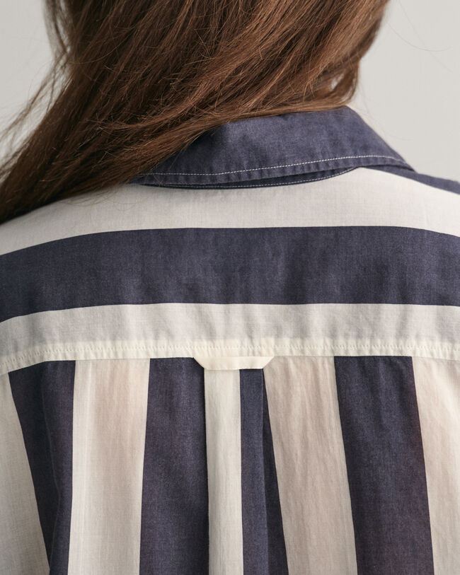 Relaxed Fit Bluse mit Sonnenschirmstreifen