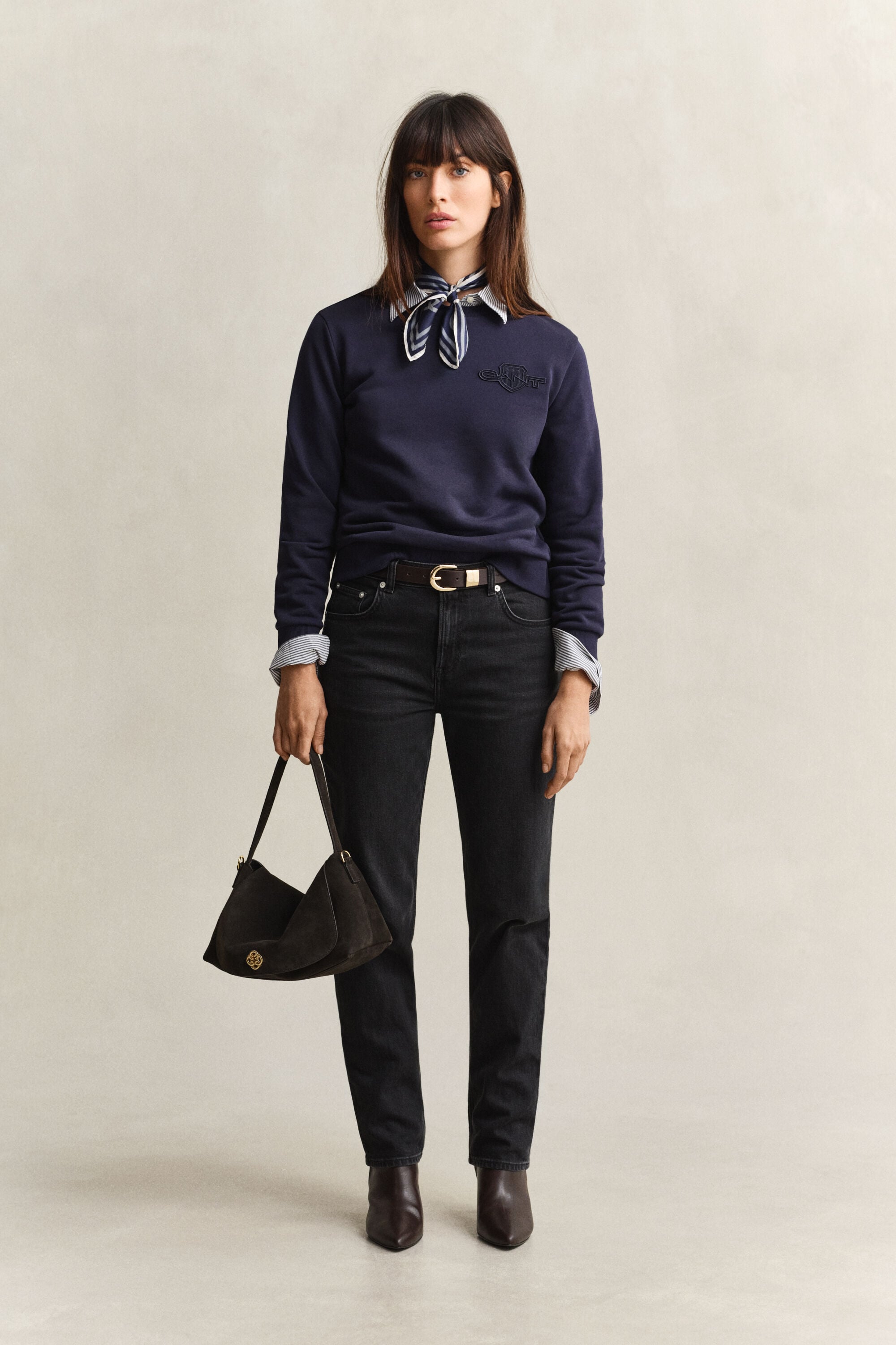 Gestreifte Popeline-Bluse
