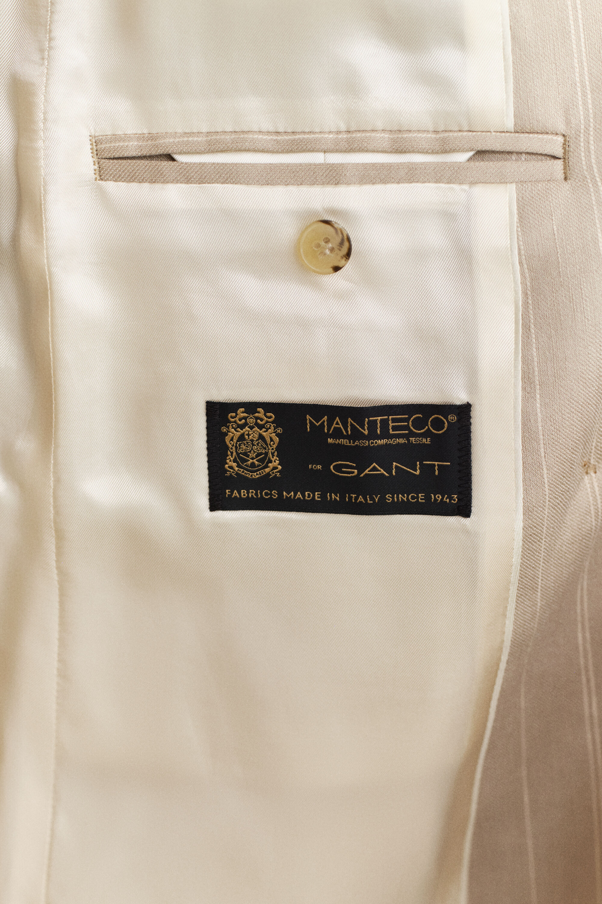 Pinstripe Blazer aus Leinenmix