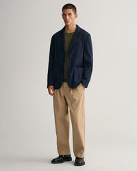 Textured Baumwoll Rundhalspullover