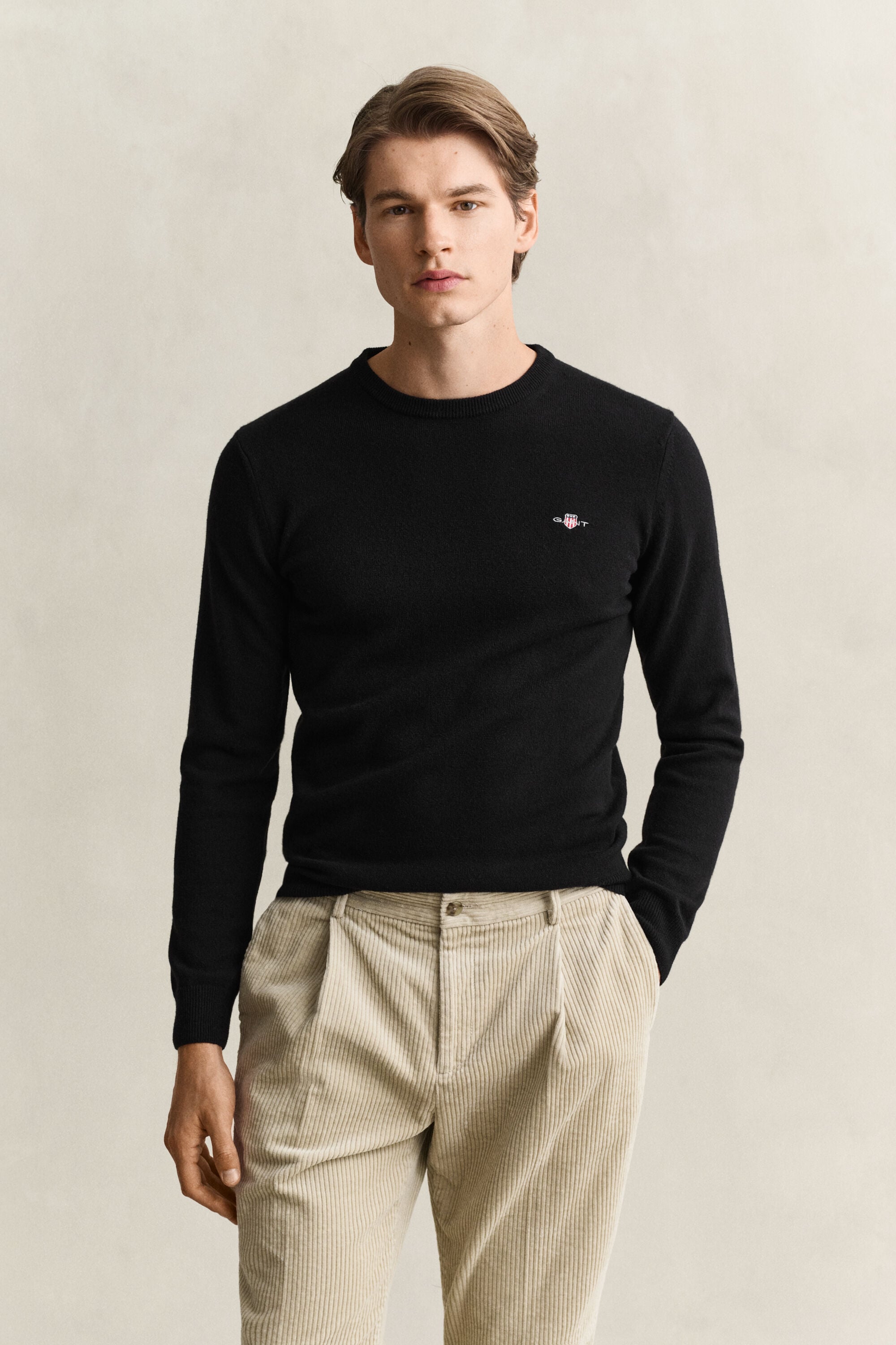 Rundhalspullover aus Lambswool