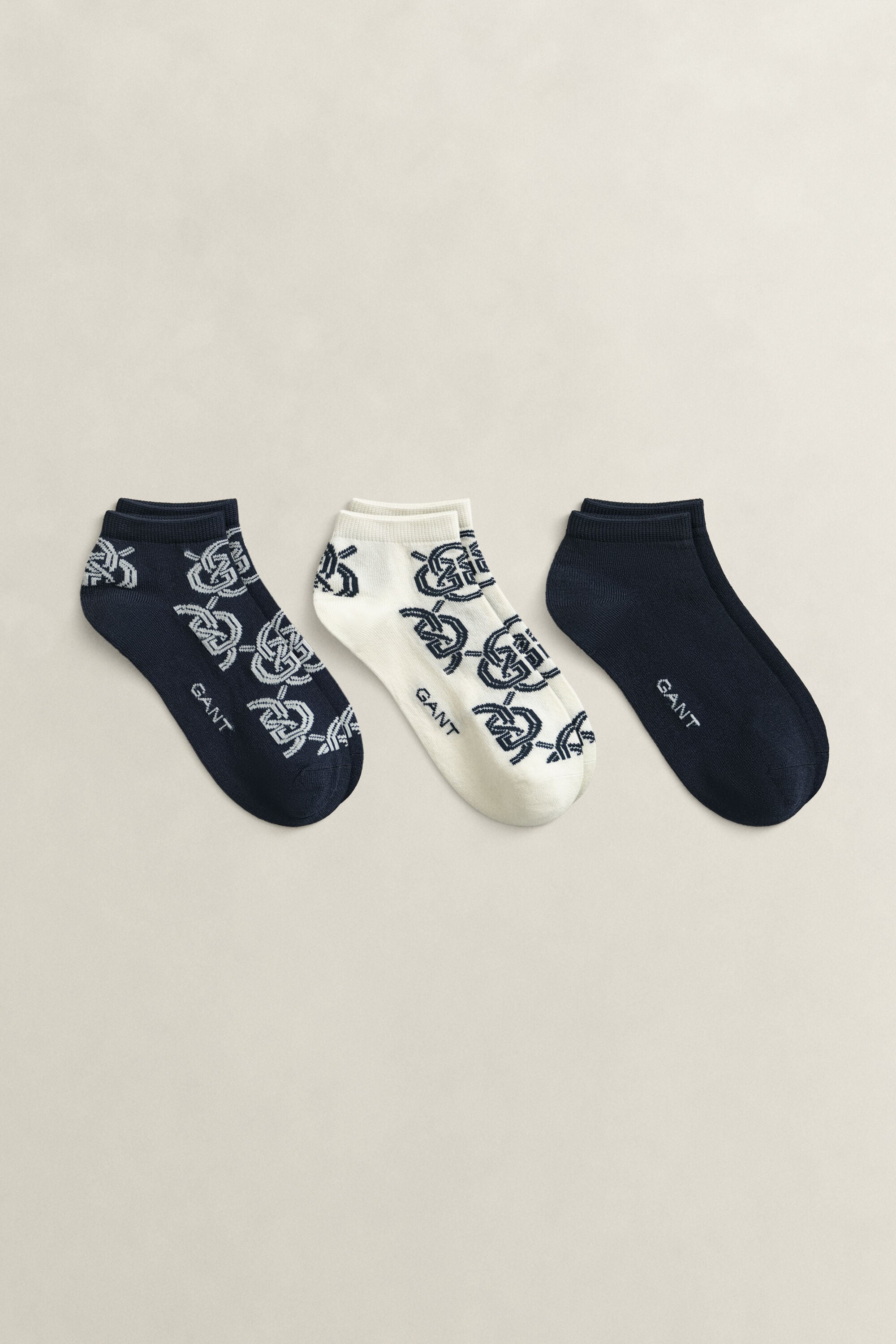 3er-Pack Monogram Knöchelsocken