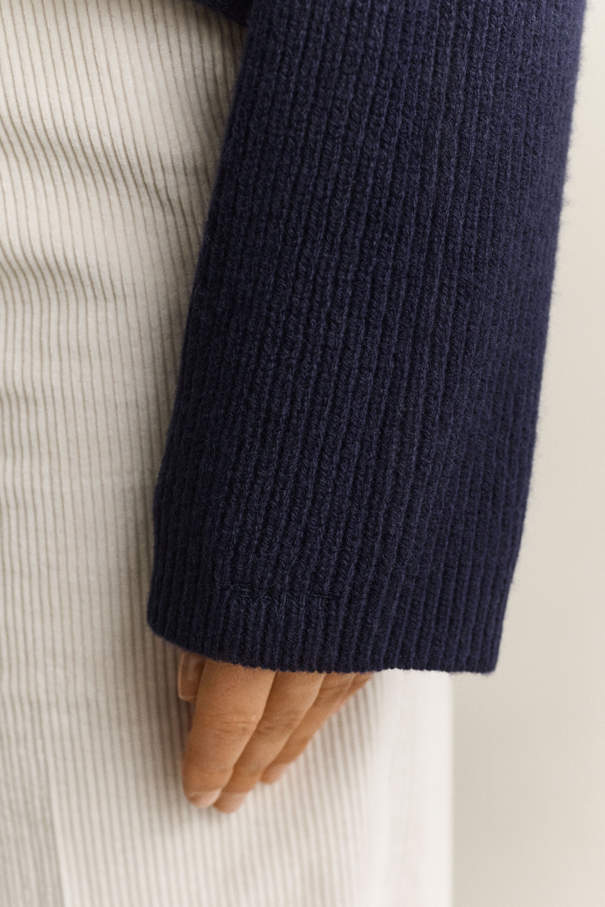 Gerippter Wollpullover