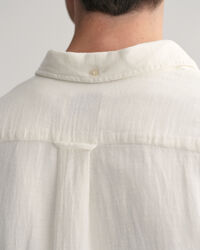 Regular Fit Baumwoll Leinen Kurzarmhemd mit Struktur