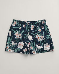 Badeshorts mit Oleander-Print