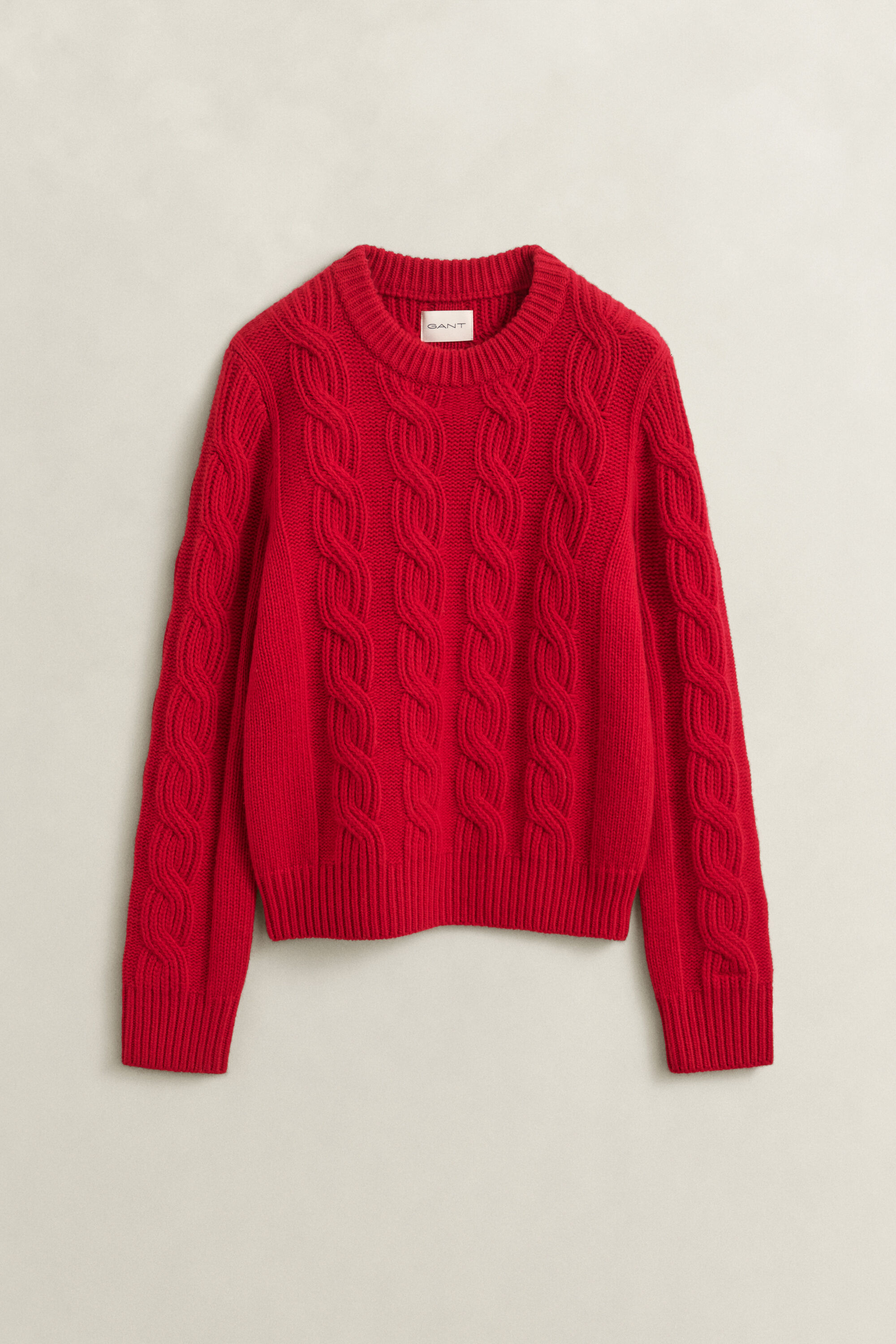 Zopfstrickpullover aus Wollmix