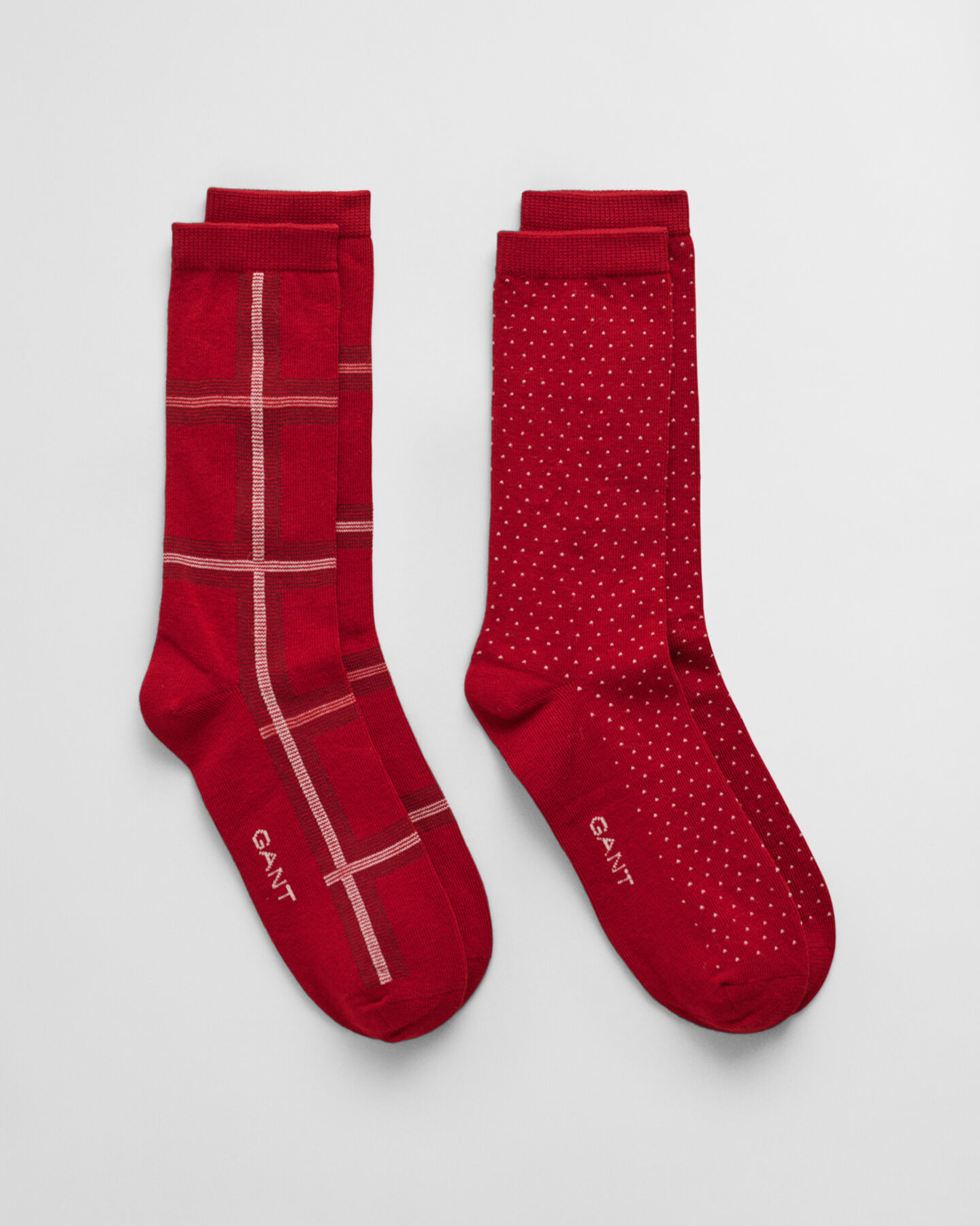 2er-Pack Socken in Geschenkbox Karo & Punkte
