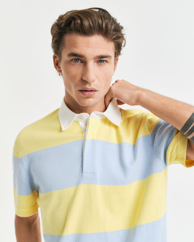Poloshirt aus Baumwolle mit Streifen