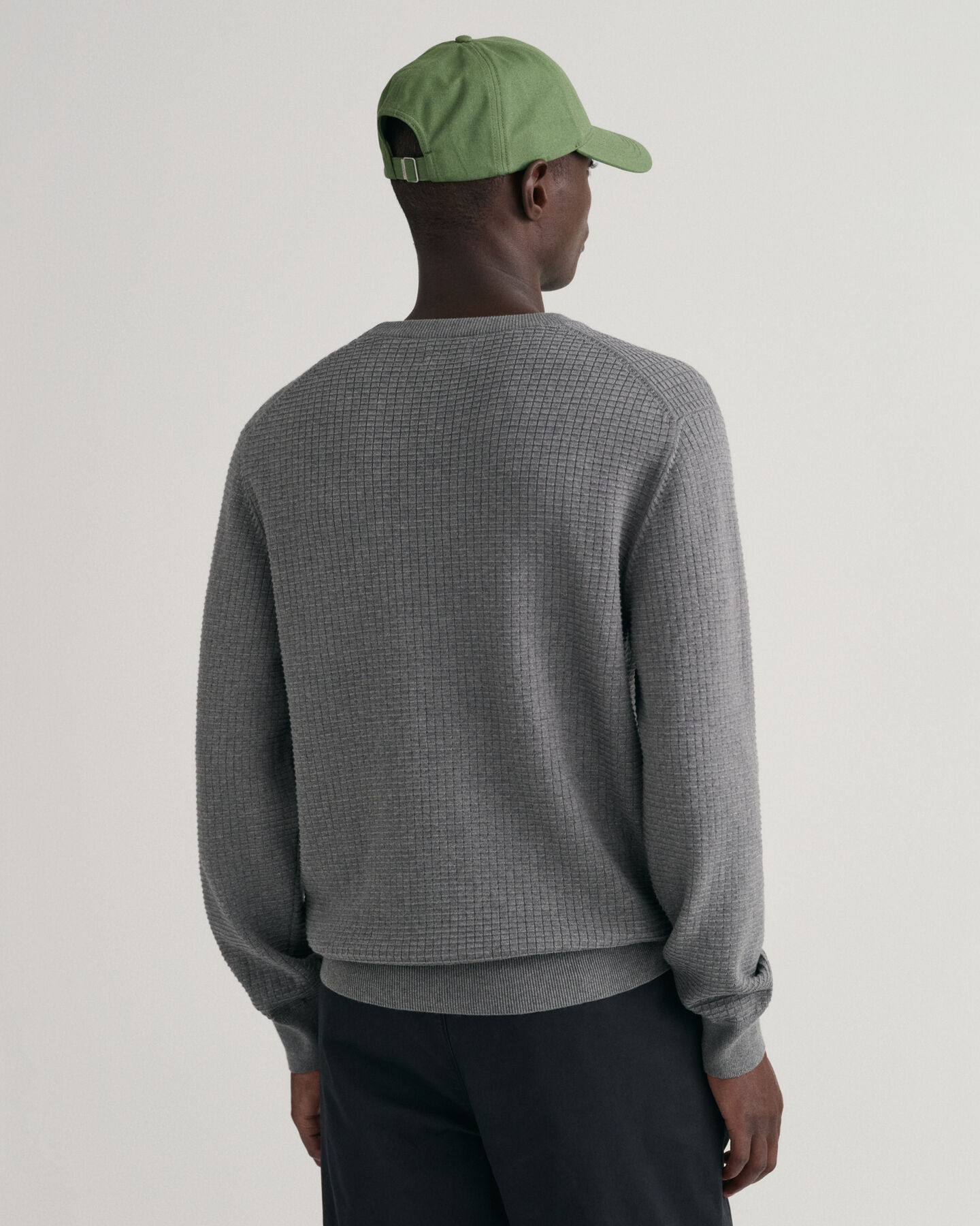 Struktur Rundhalspullover aus Baumwolle