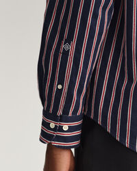 Relaxed Fit Dobby Hemd mit Streifen