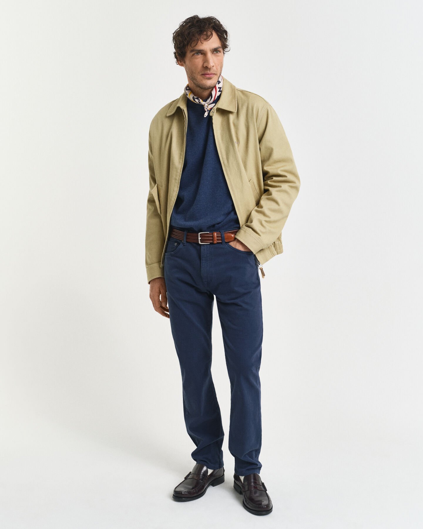 Klassischer Rundhalspullover aus Baumwolle