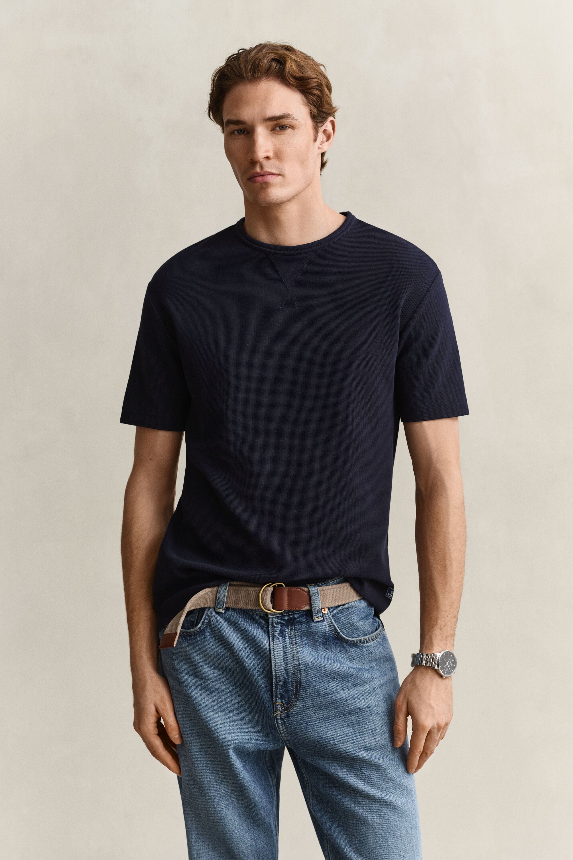 Strukturiertes T-Shirt