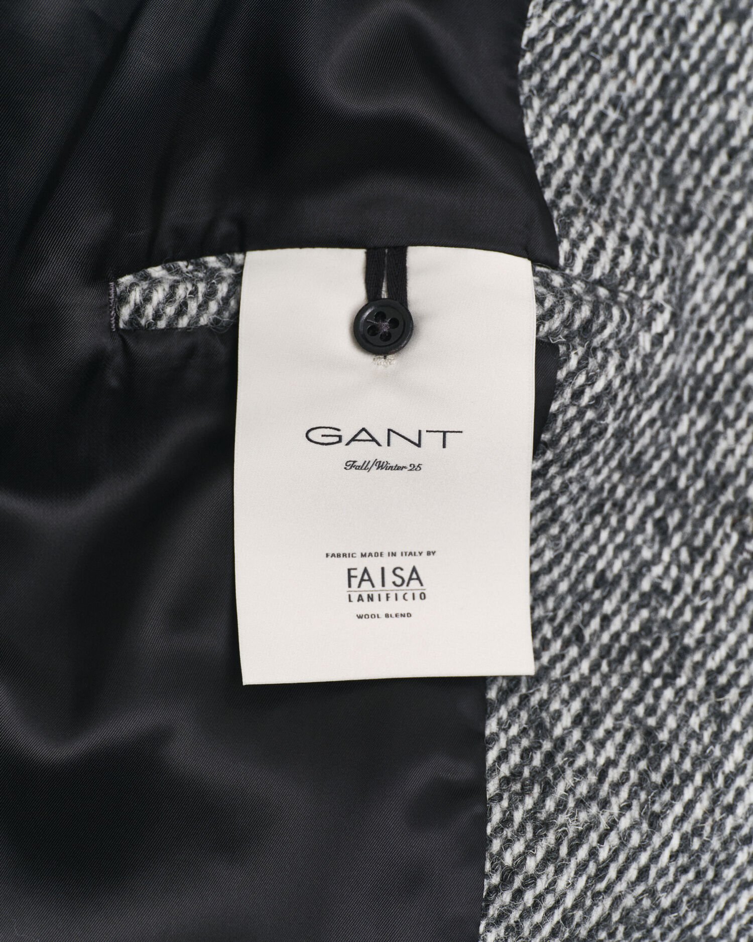 Tweedmantel aus Wolle