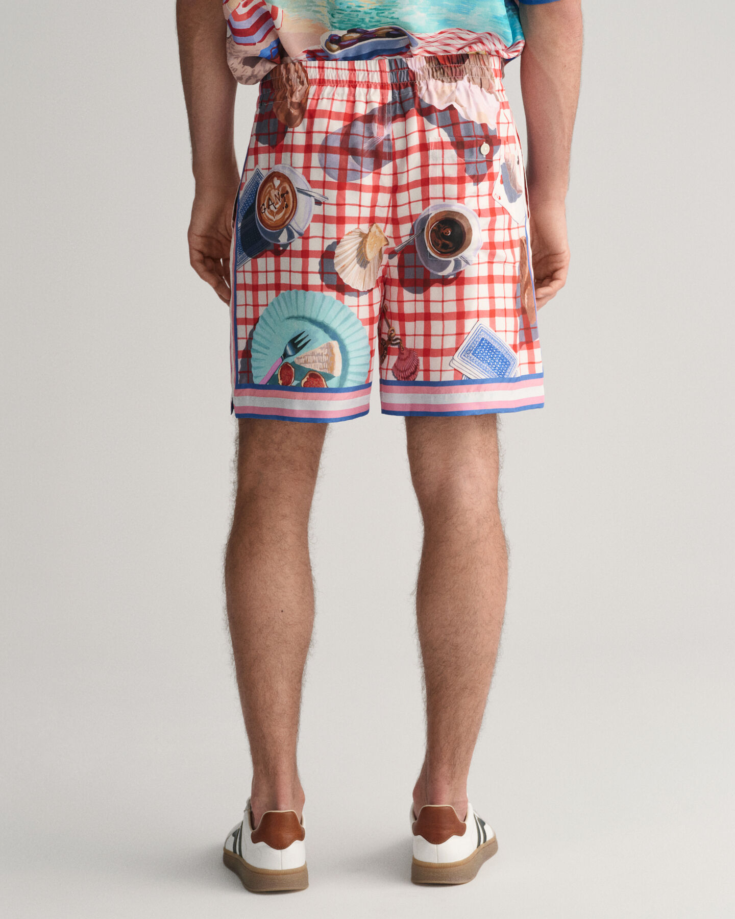 Seiden-Shorts mit Print