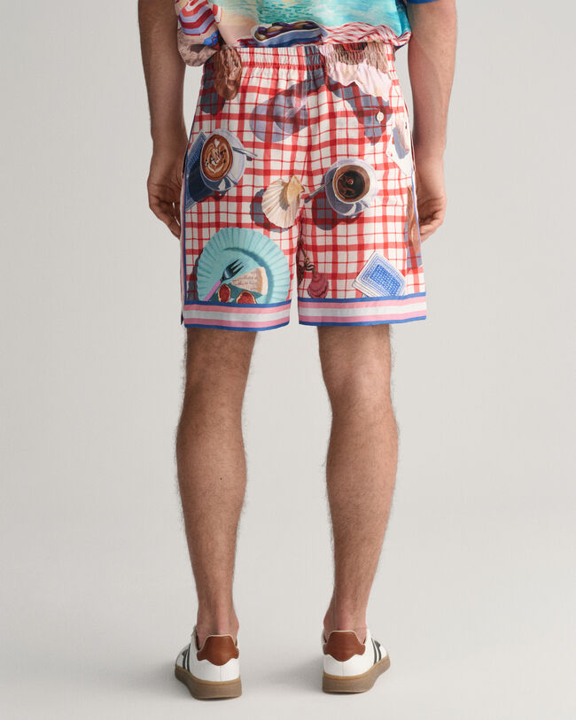 Seiden-Shorts mit Print
