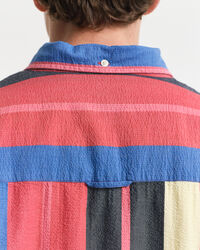 Oversized Fit Seersucker Hemd mit Streifen