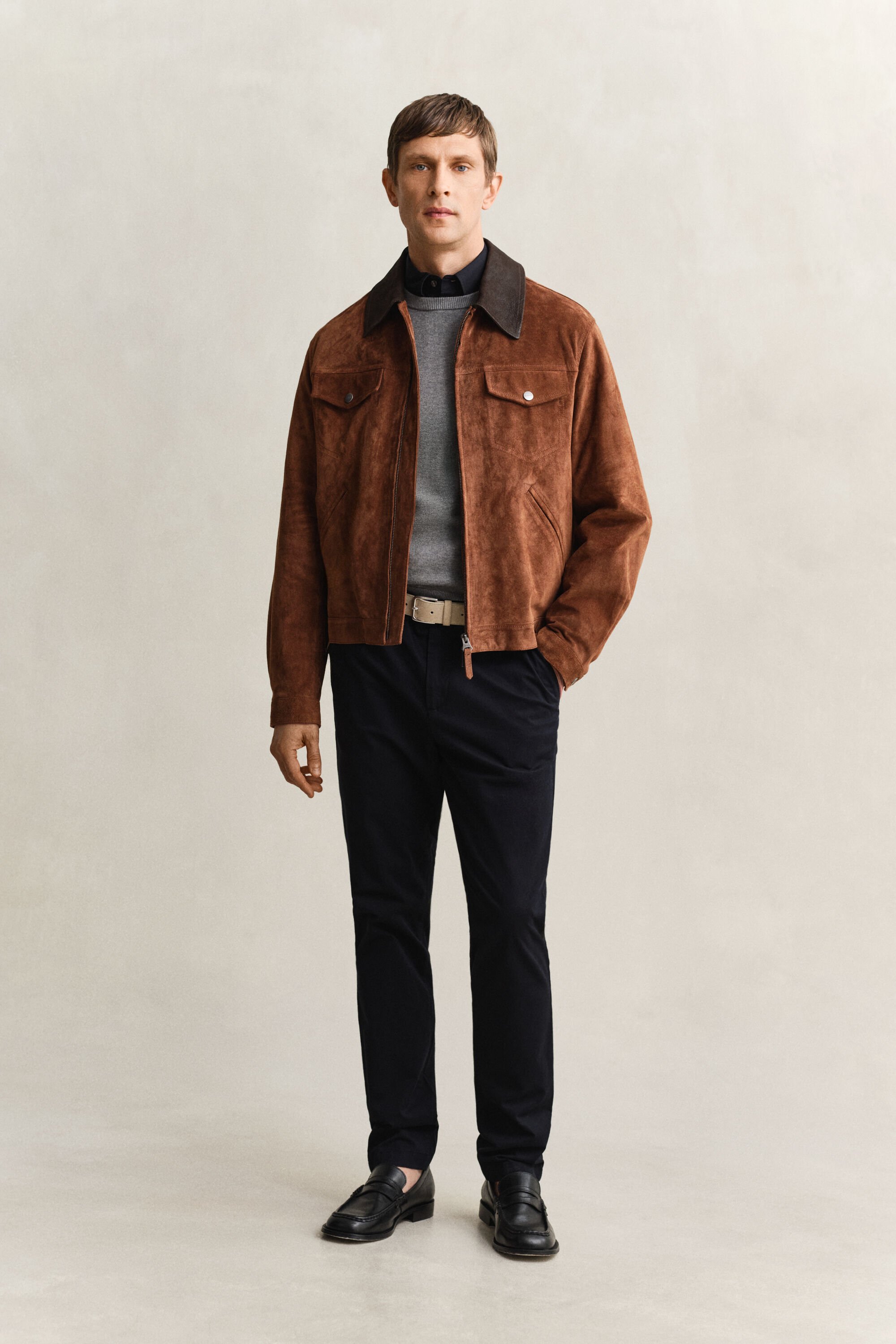 Rundhalspullover aus Baumwolle