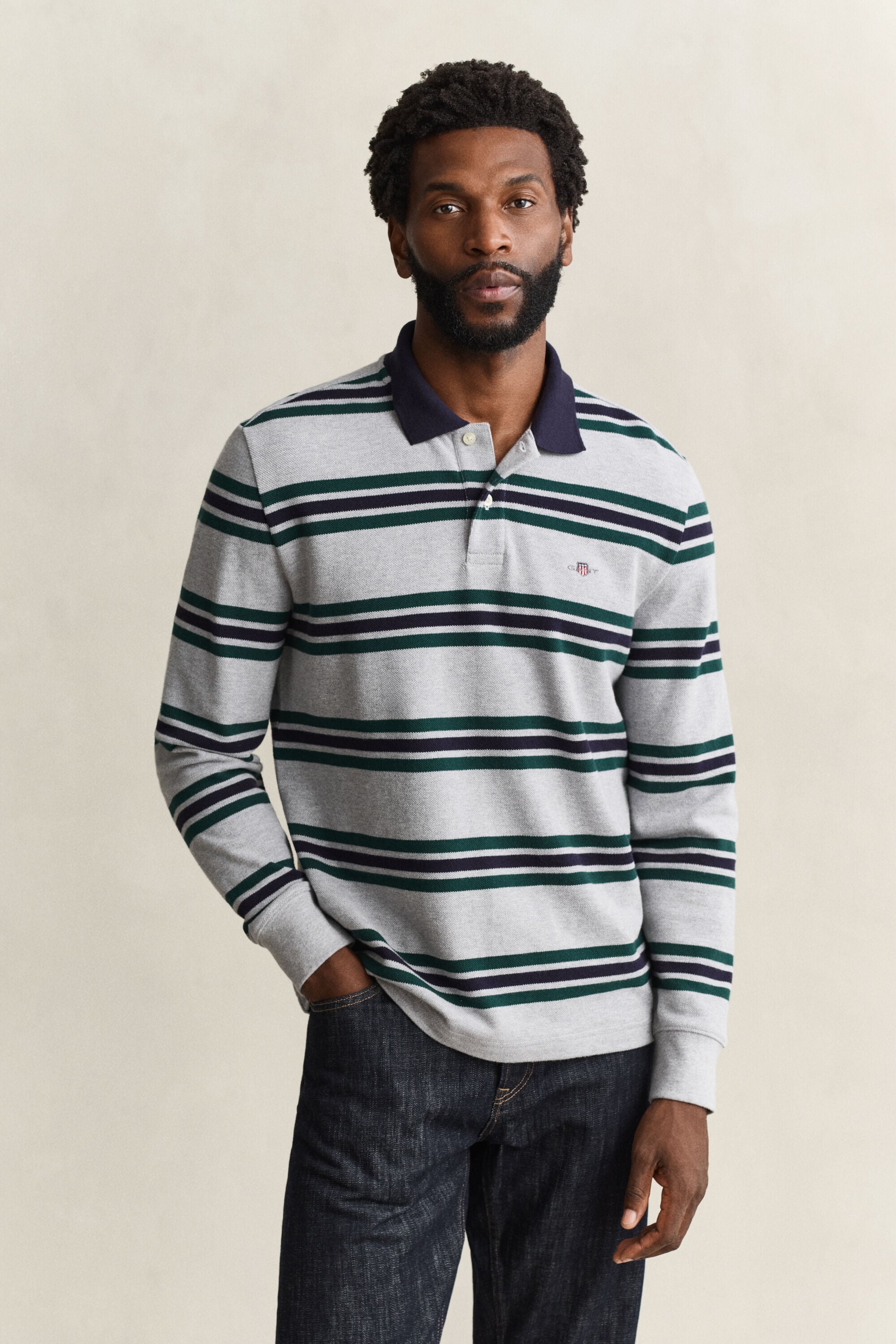 Poloshirt mit Streifen