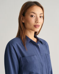 Hemdblusenkleid mit Tasche