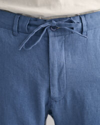 Relaxed Fit Leinen Kordelzughose