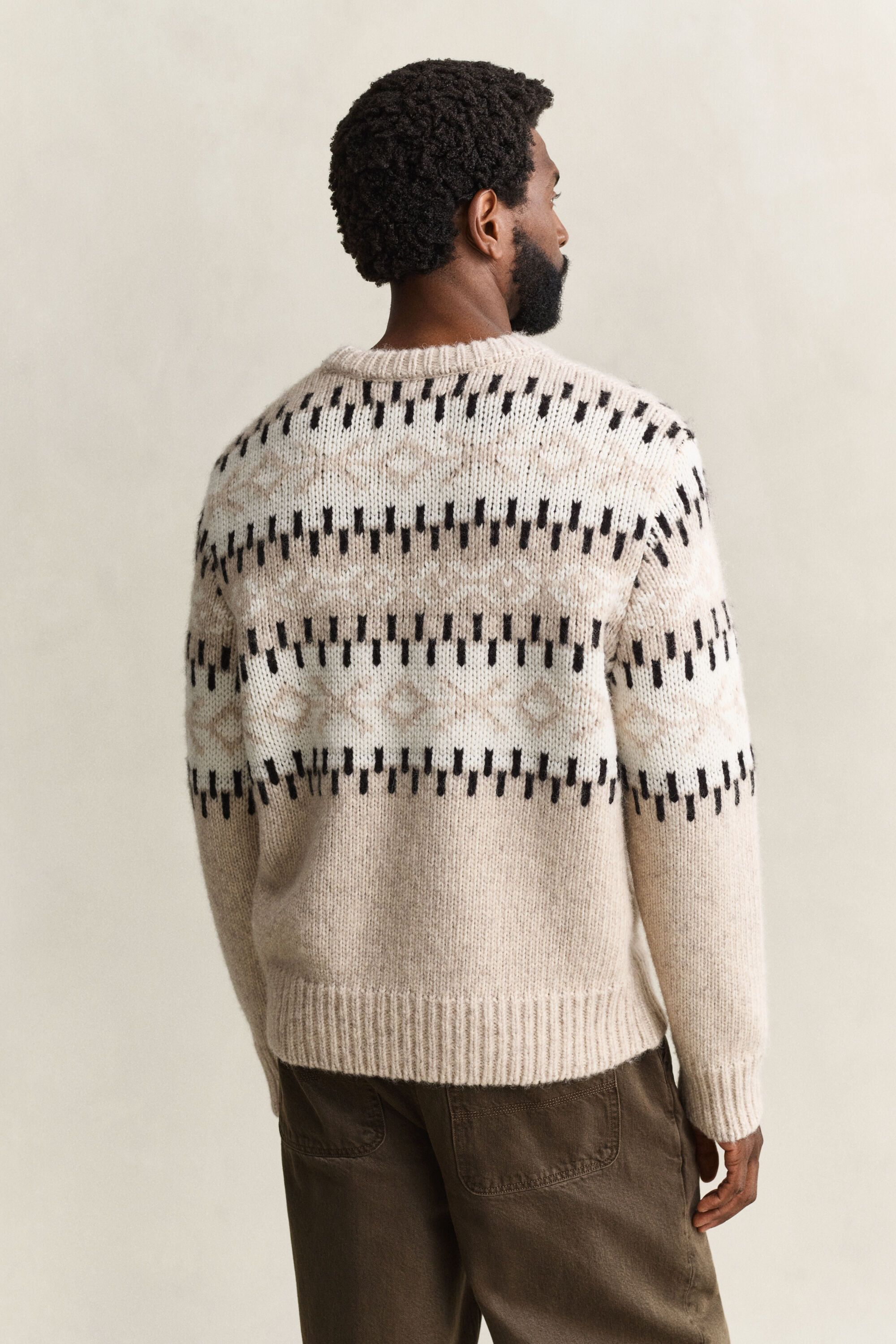 Jacquard-Pullover aus Alpaka-Woll-Gemisch