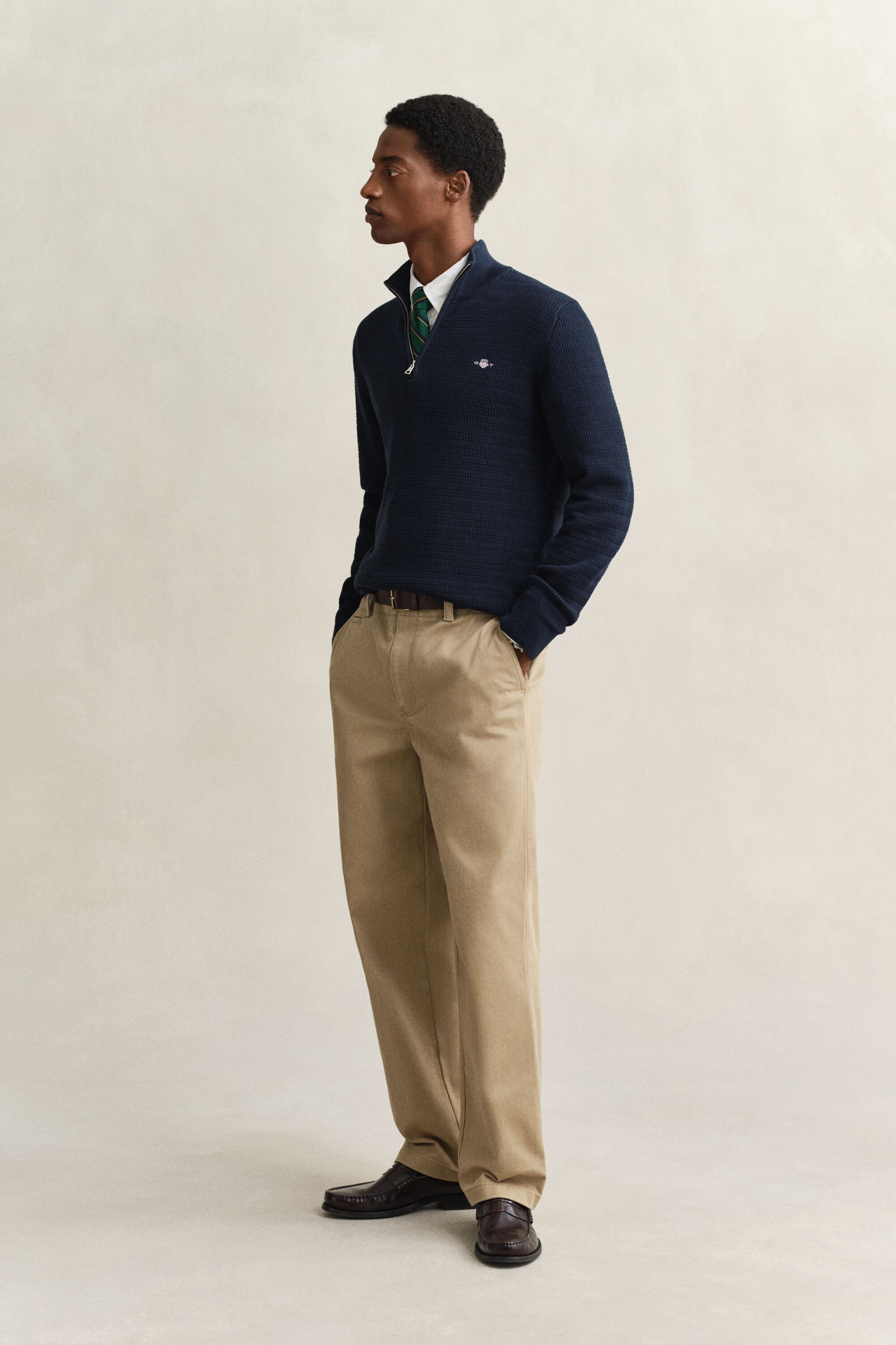 Troyer mit Mini-Zopfstrickmuster