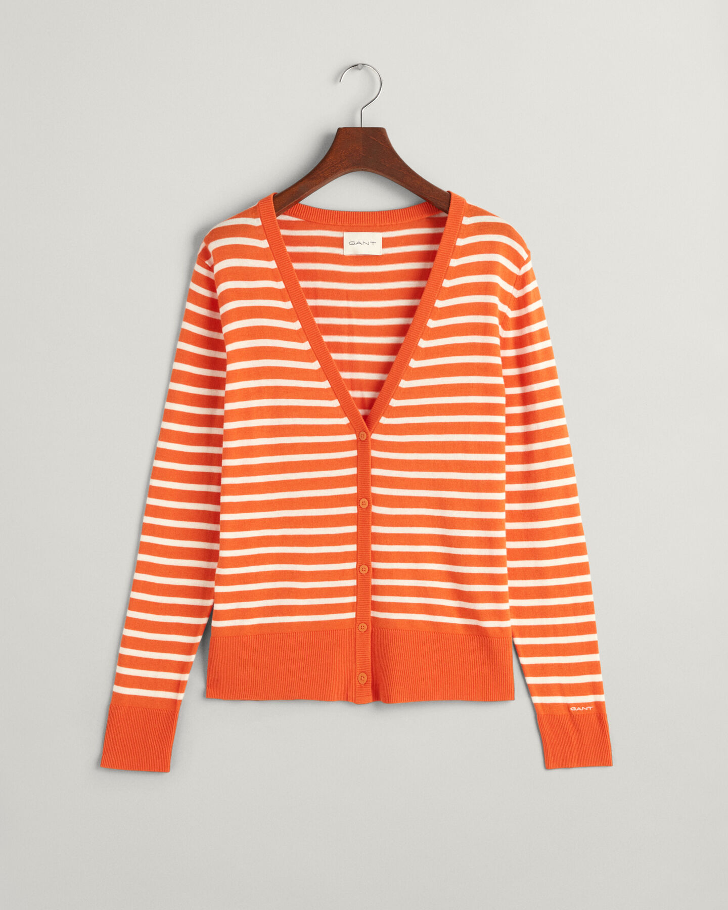 Feinstrick Strickjacke mit Streifen