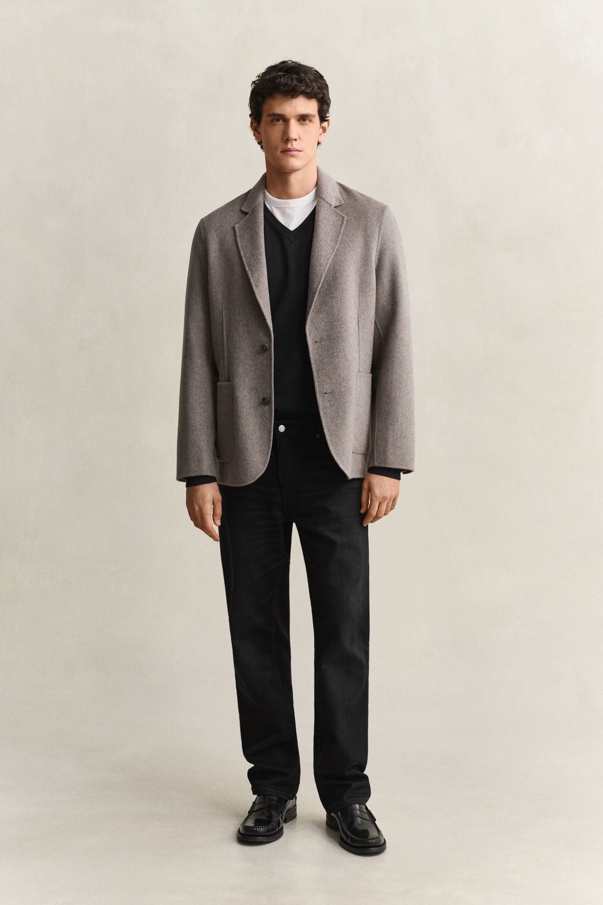 Klassischer V-Neck Pullover aus Baumwolle