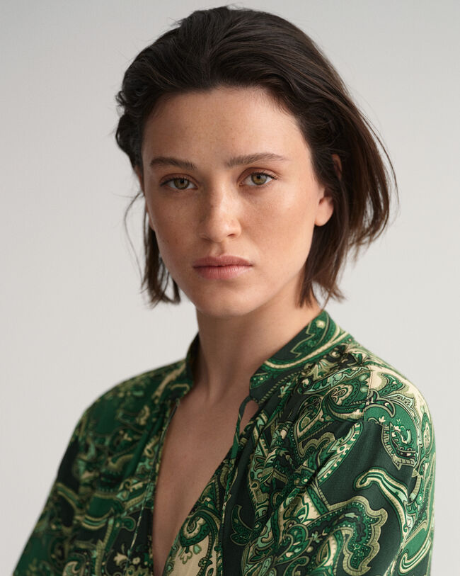 Paisley Stehkragenkleid