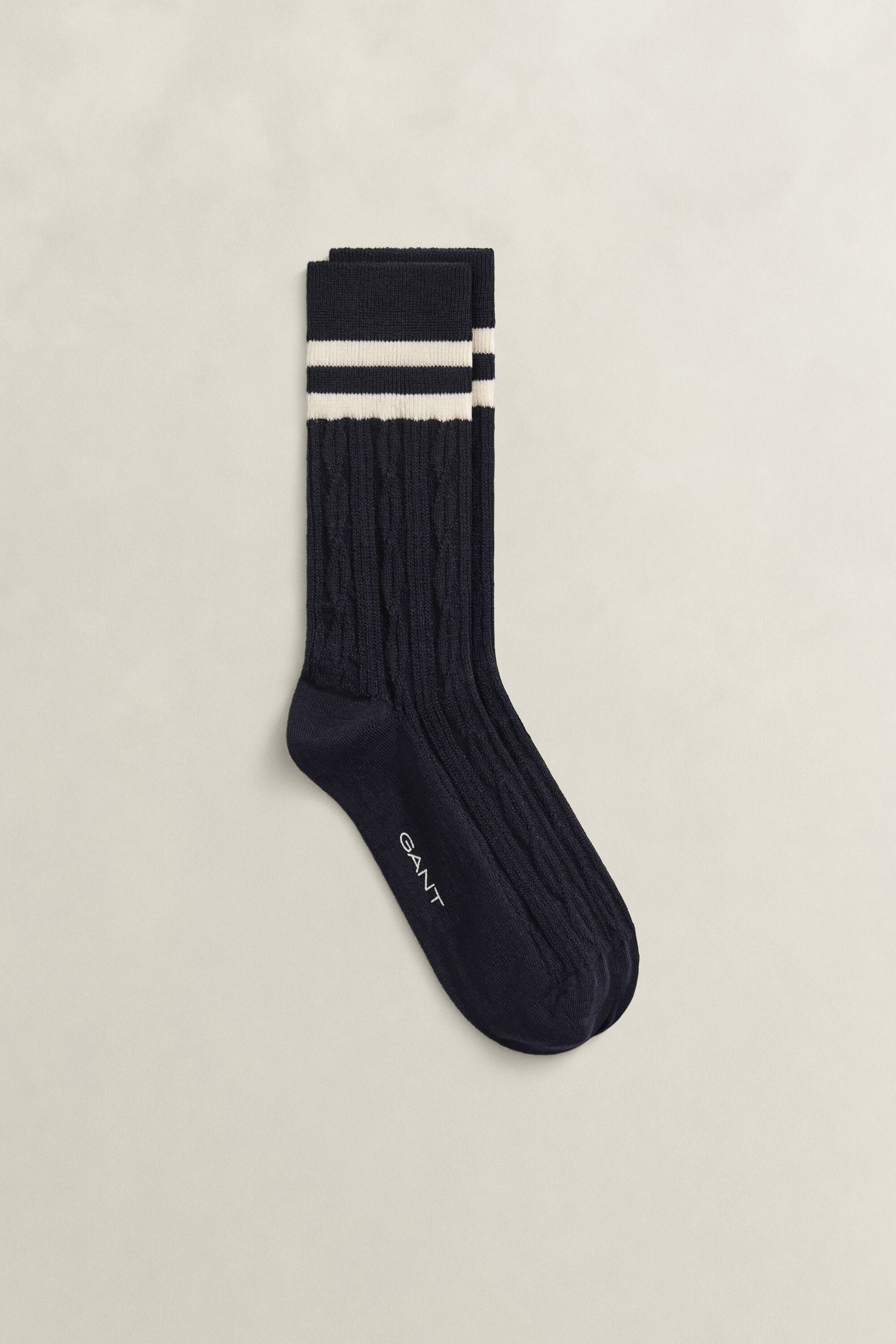 Sportsocken mit Zopfmuster
