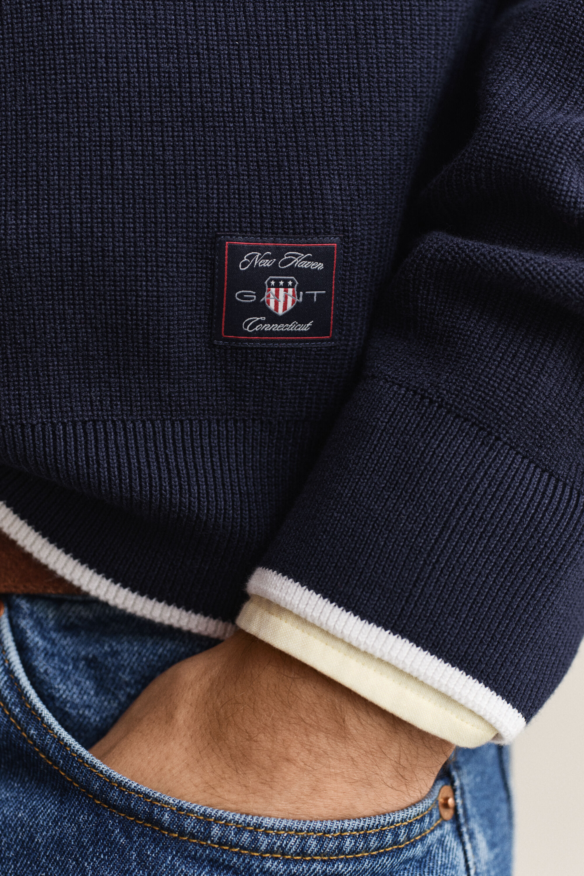 Gerippter Troyer aus Baumwolle