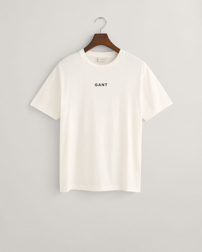 T-Shirt mit kleinem GANT-Kontrastlogo