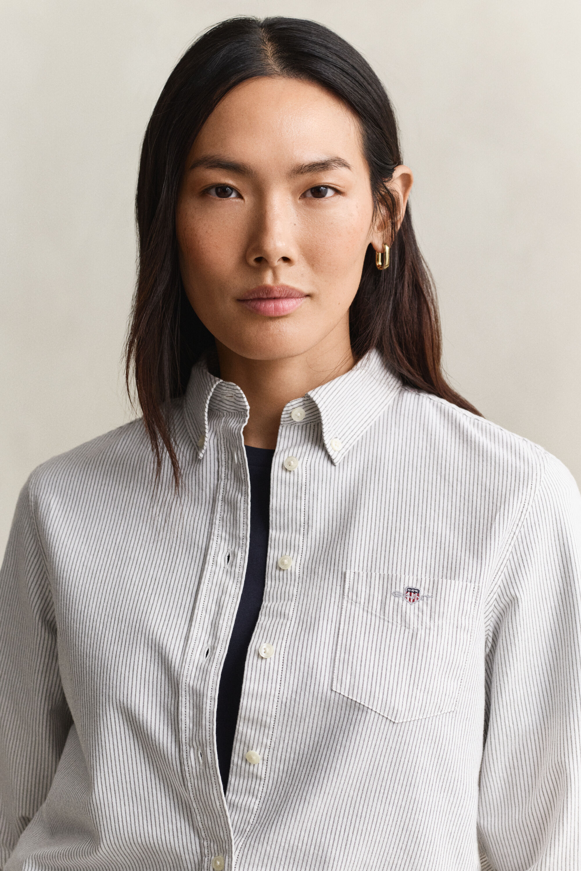 Classic Oxford-Bluse mit Streifen