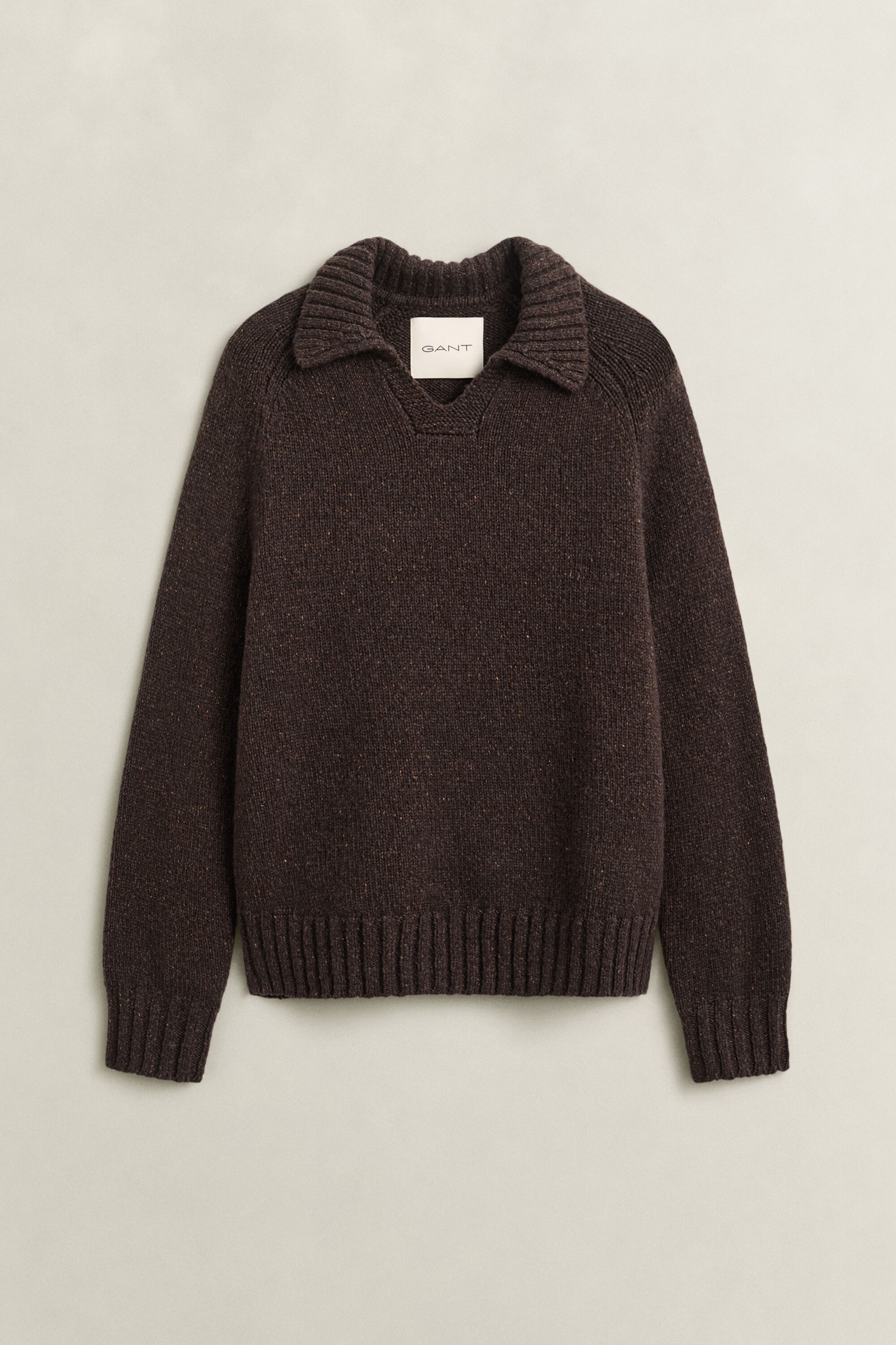 Polopullover aus Woll-Seiden-Gemisch