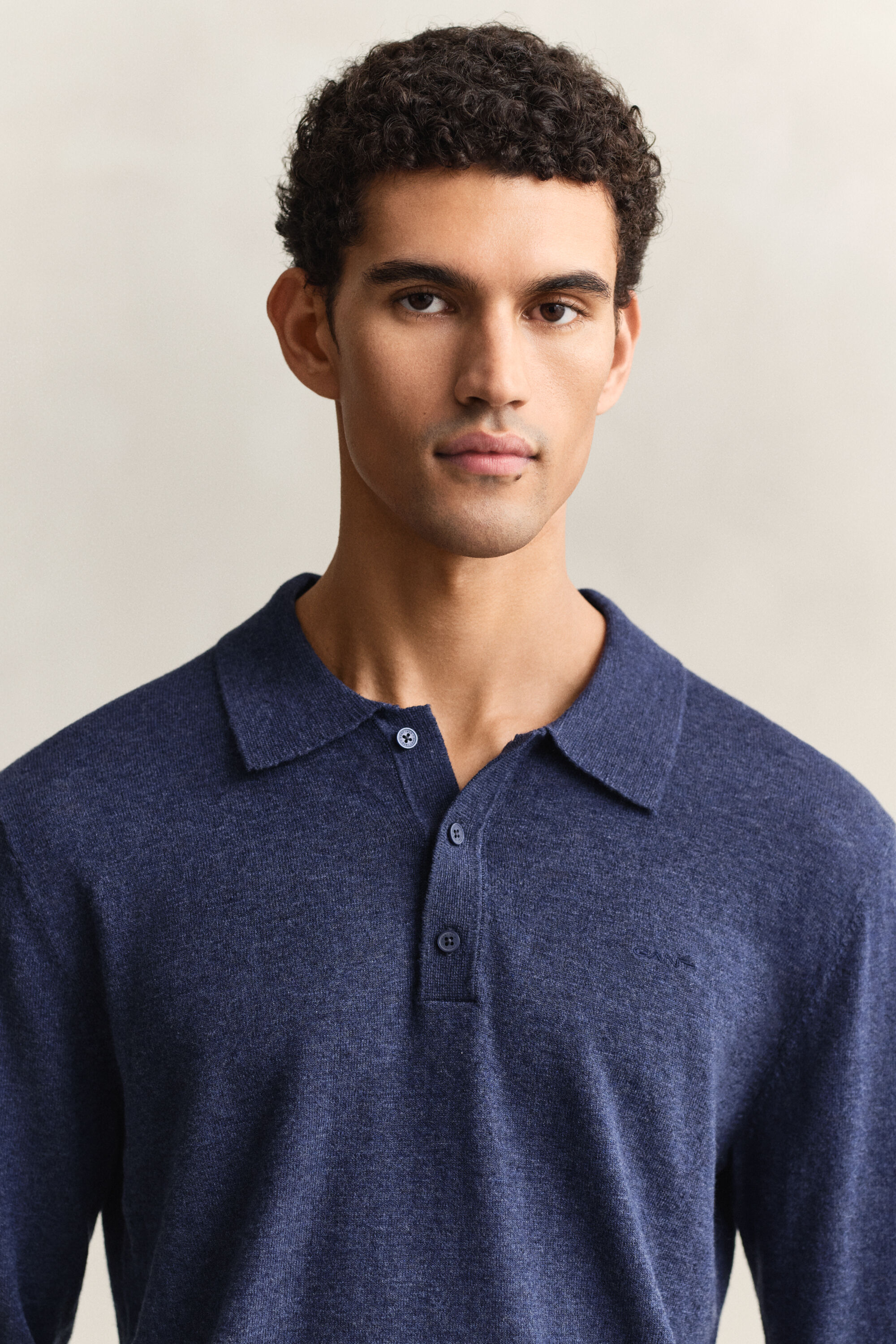 Polopullover aus Baumwollmix-Flammgarn