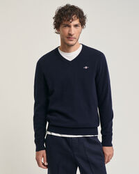 Seasonal Essential V-Neck Pullover aus Extra Fine Lambswool