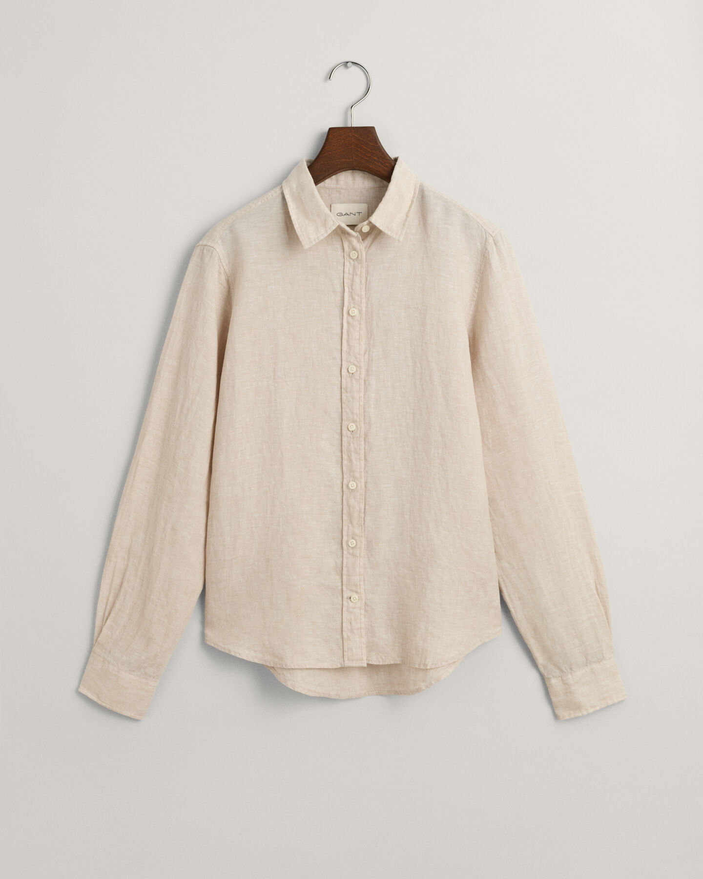 Regular Fit Leinen Chambray Bluse