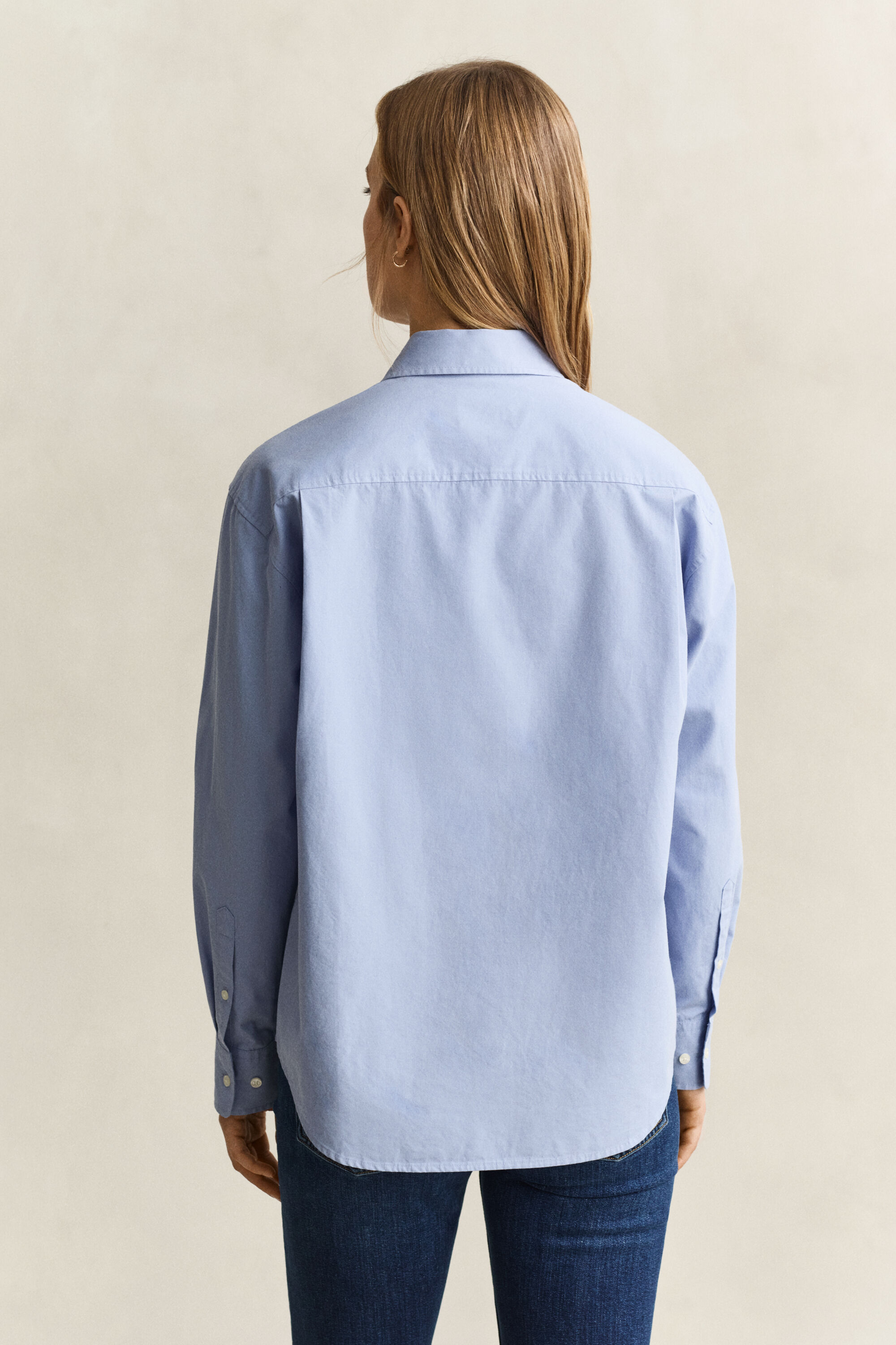 Relaxed Fit Popeline-Bluse