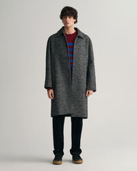 Rundhalspullover mit Marinestreifen