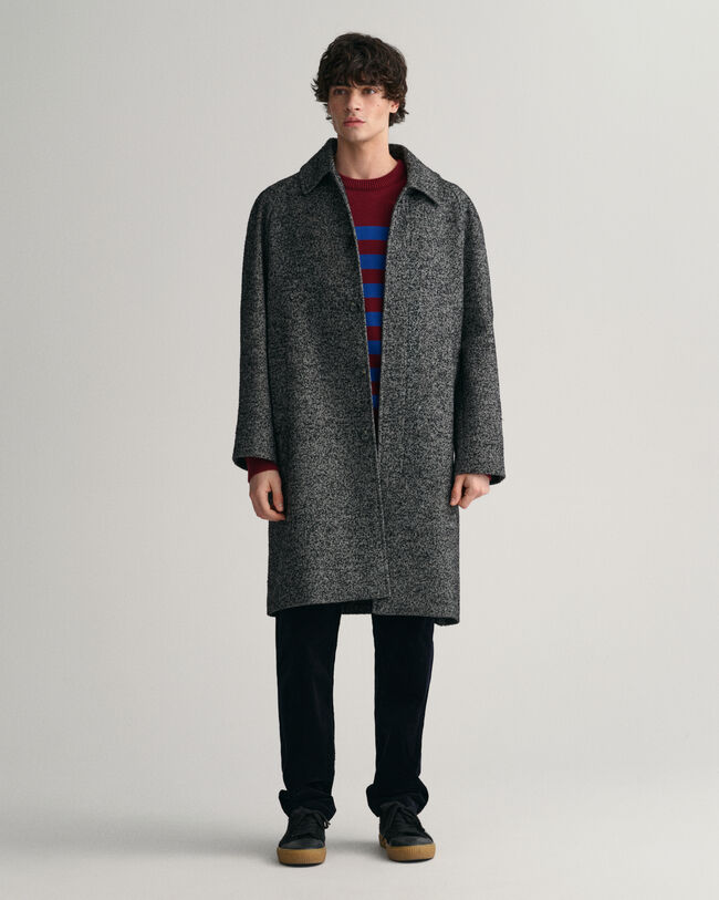 Rundhalspullover mit Marinestreifen