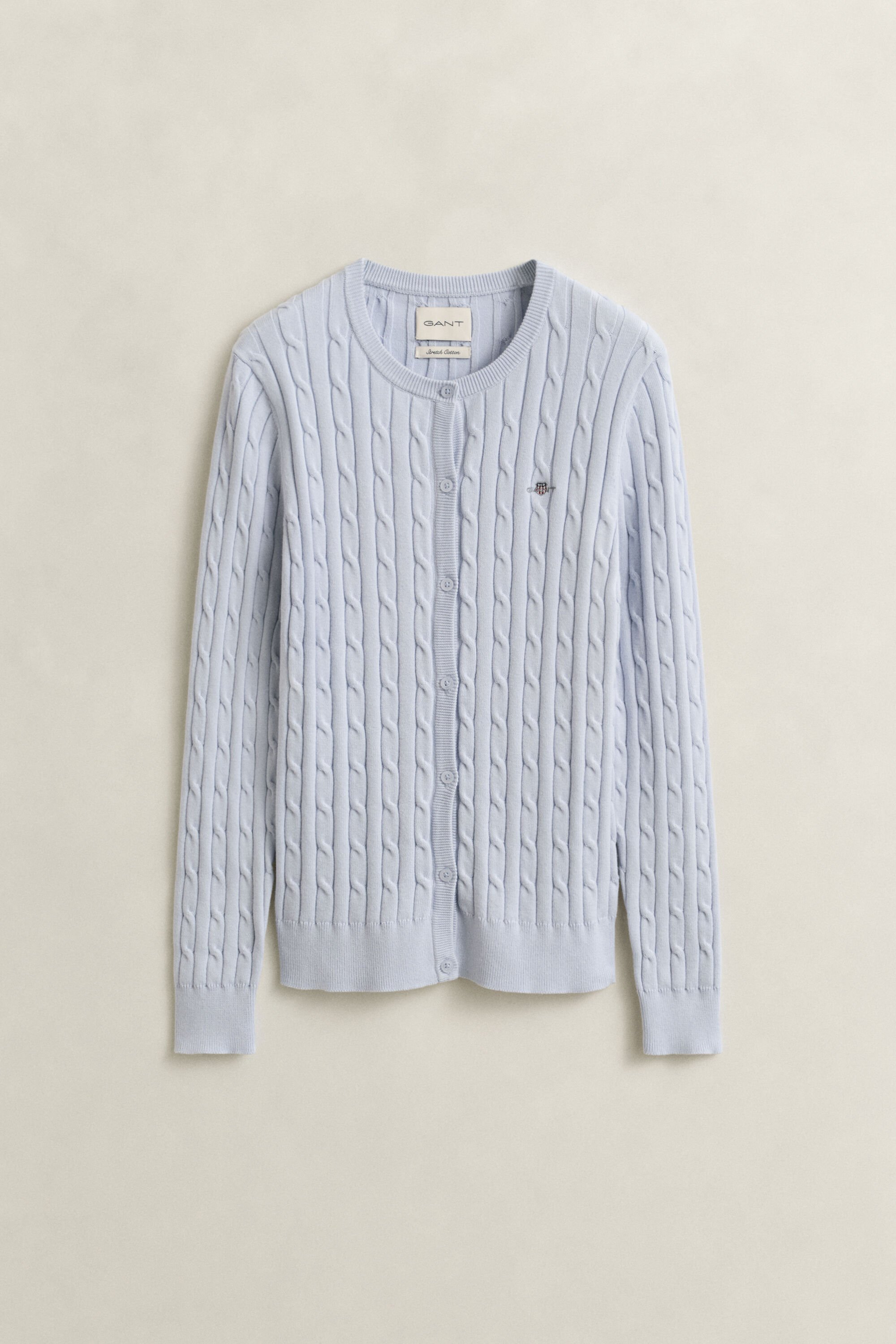 Strickjacke mit Zopfmuster