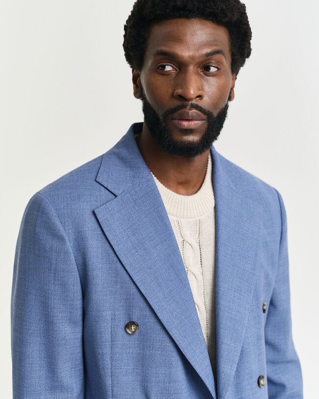Relaxed Fit Anzugsakko aus Mouliné-Wolle