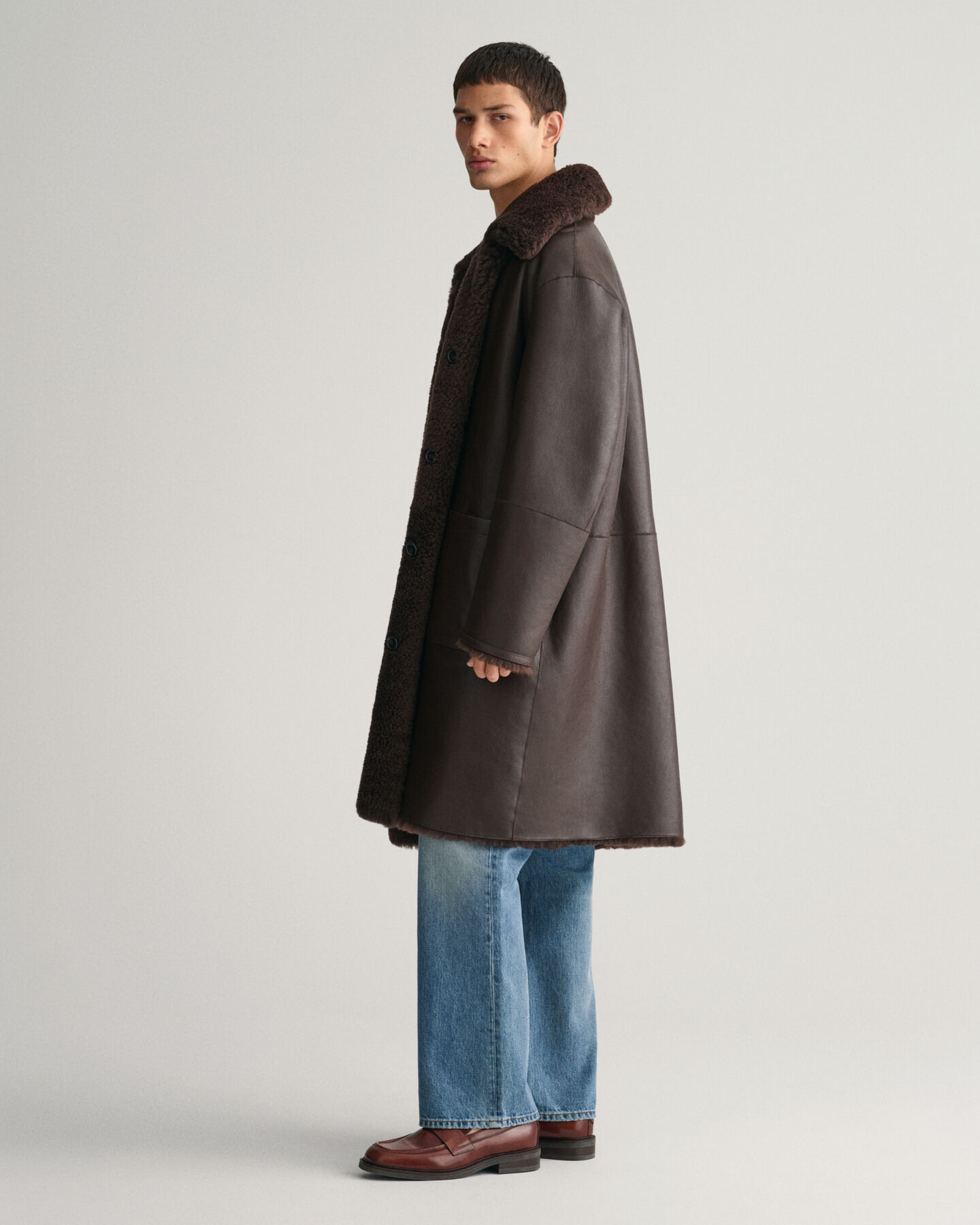 Shearling-Mantel