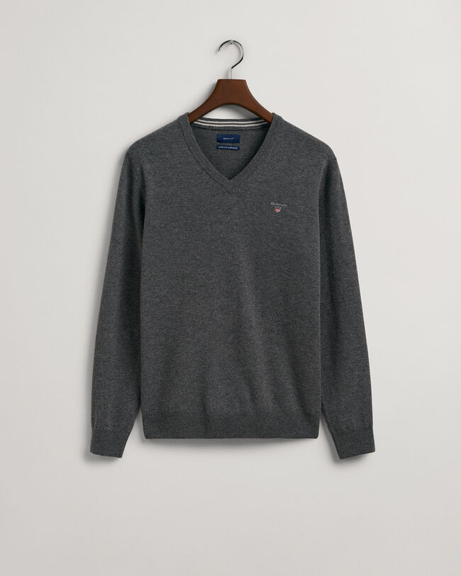 V-Neck Pullover aus Super Fine Lambswool