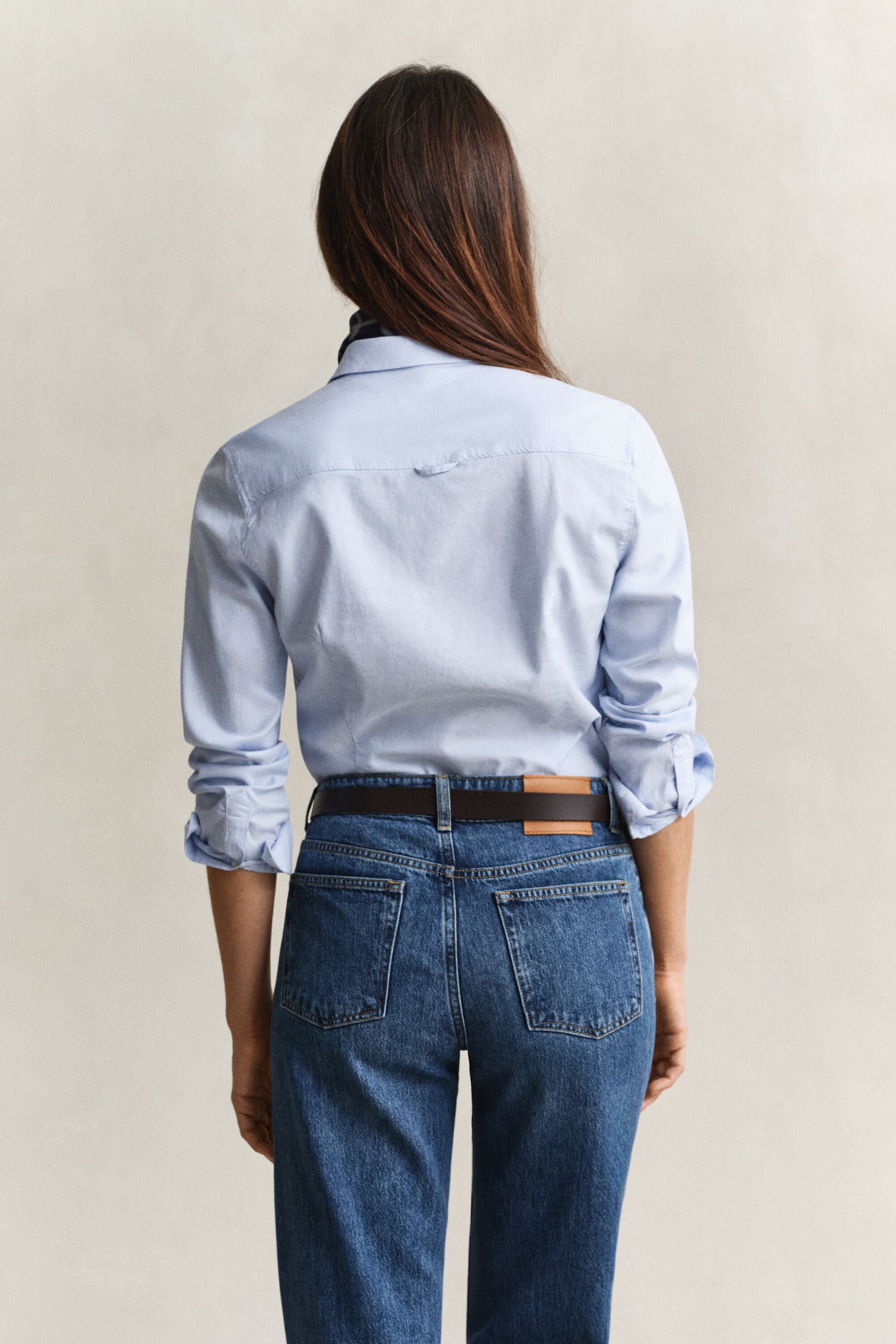 Classic Slim Fit Oxford-Bluse mit Stretch