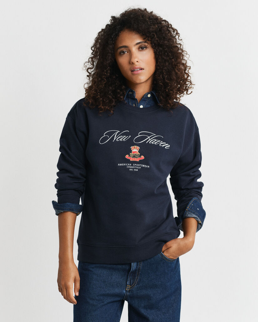 Crest Graphic Rundhals-Sweatshirt