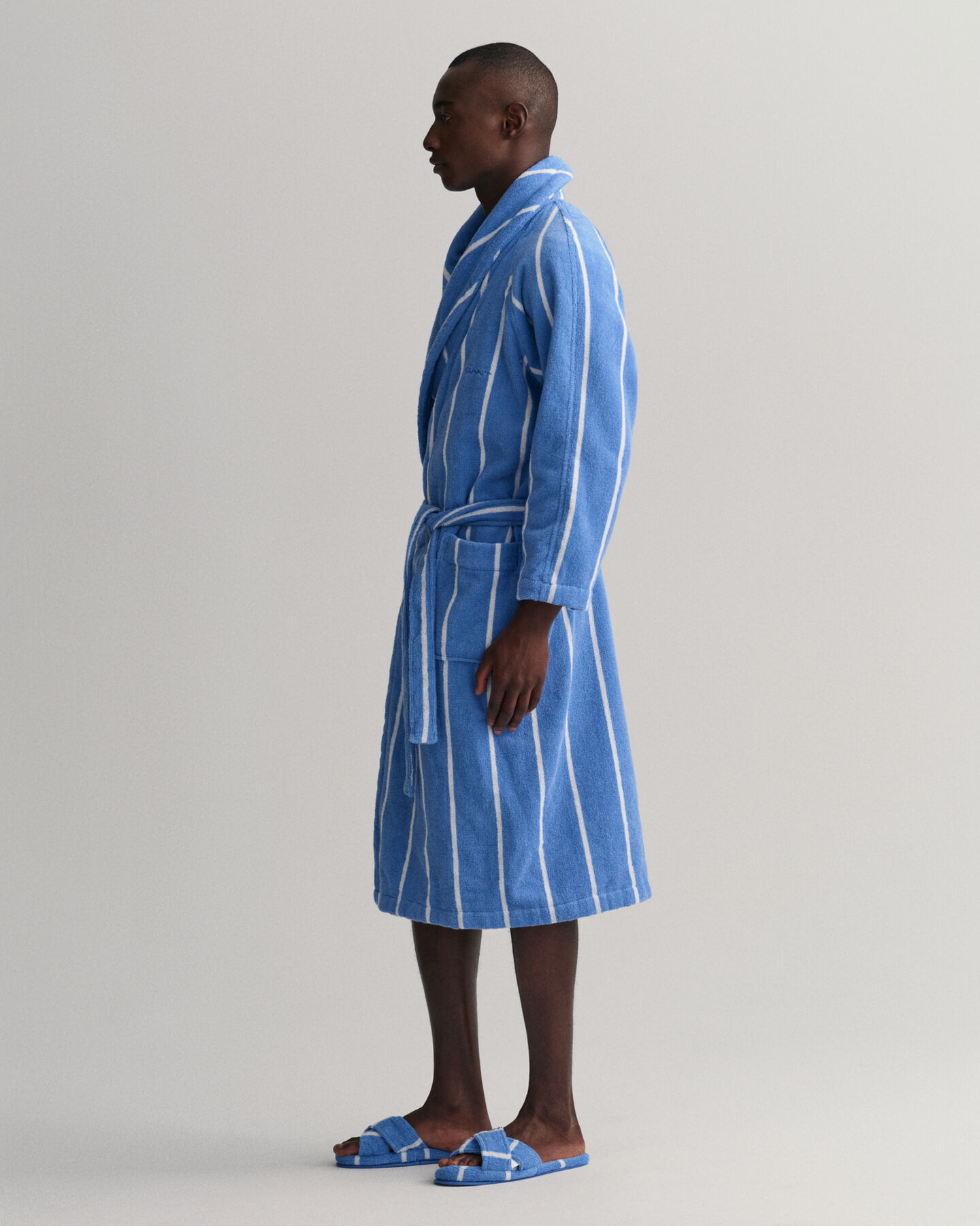 Bademantel mit Streifen