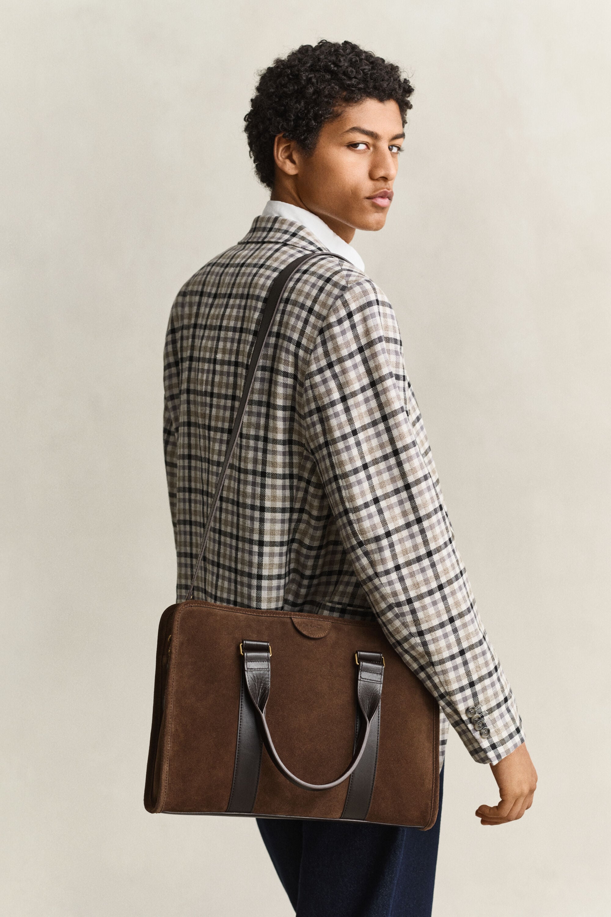 Commuter Bag aus Veloursleder