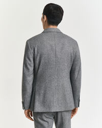 Slim Fit Herringbone Flanell Anzugsakko